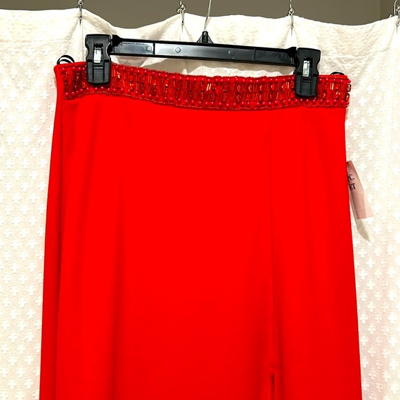 Red Prom Dress with Bead Trim - Picture 13 of 13